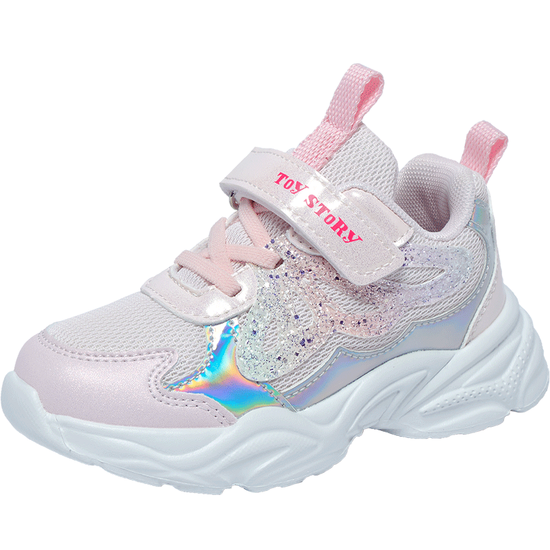 Disney Girls' Outdoor Sports Shoes Autumn Casual Breathable Running Shoes Pink Size 35