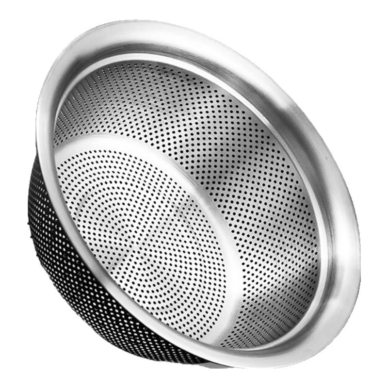 Newair Stainless Steel Colander, Draining Basket, Rice Washing Sieve, Kitchen Tool, Fruit Basket, Household Draining Colander