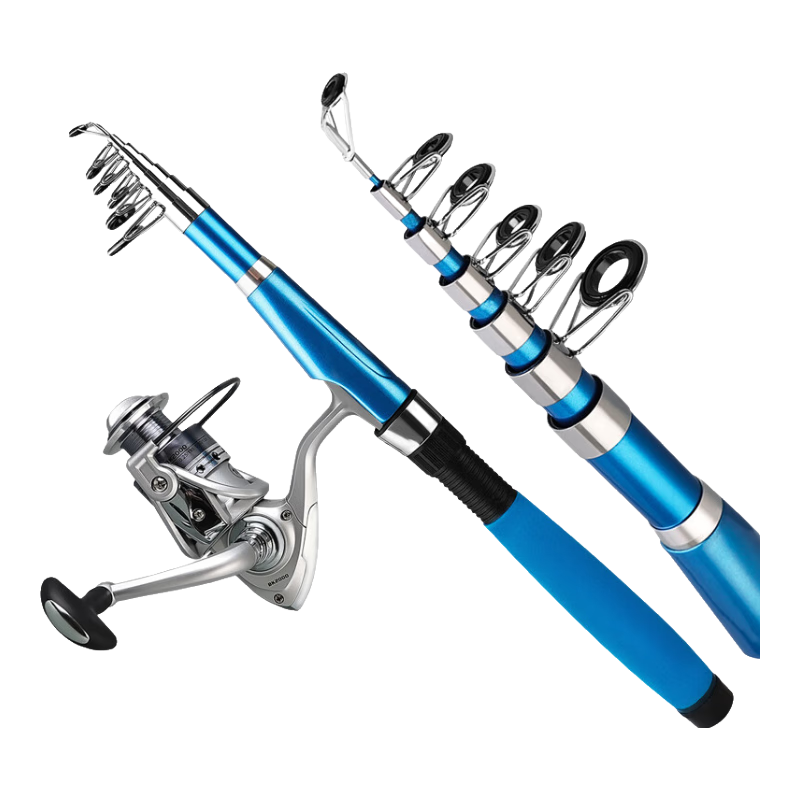 Taiyu 2.4m Sea Fishing Rod Set Long Casting Rod Spinning Reel Super Hard Smooth Fishing Pole Sea Fishing Rod