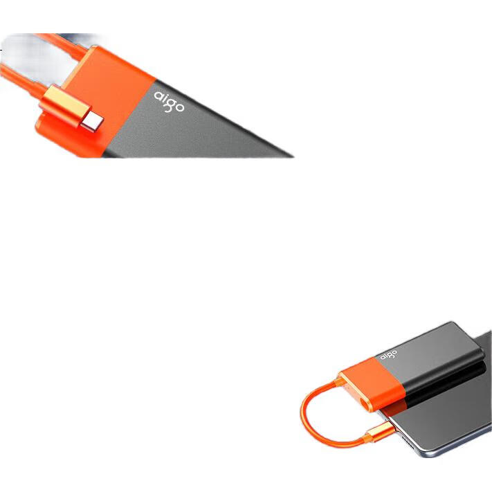Портативный твердотельный накопитель Aigo S11, 1 ТБ, Type-C USB 3.2, скорость чтения до 520 МБ/с, встроенные кабели, идеально подходит для офисной работы, прямое подключение к телефону