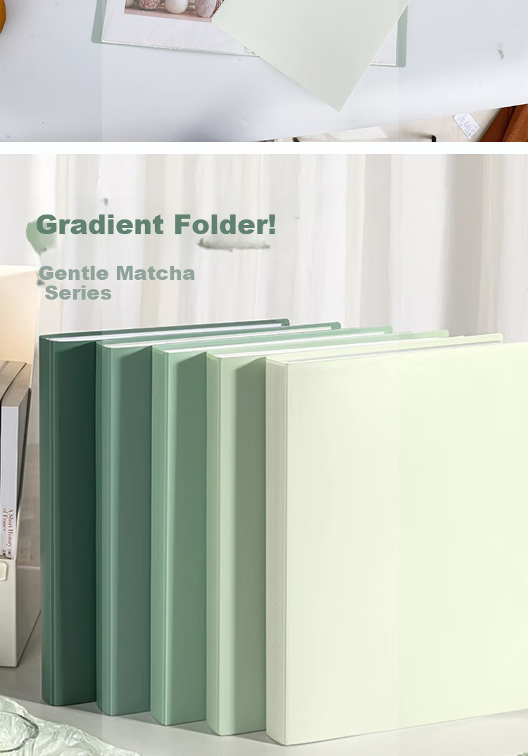 Yuhe A4/30-Page Gradient Color Document Folder, Large Capacity Transparent Insert Pages, Student Exam Paper Subject Organizer, Certificate And Art Collection Folder, Office Supplies, 4 Styles Available, 7018 7