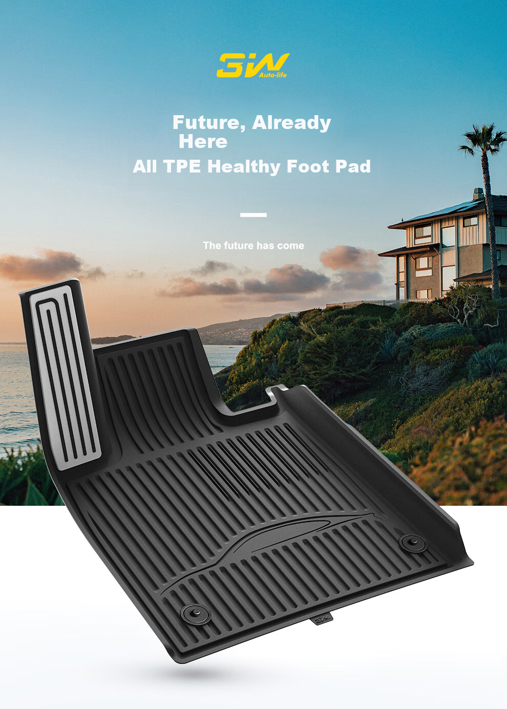 3W Suitable for Xiaomi SU7 Dedicated TPE Car Floor Mats, Front And Rear Trunk Four-Piece Set 5