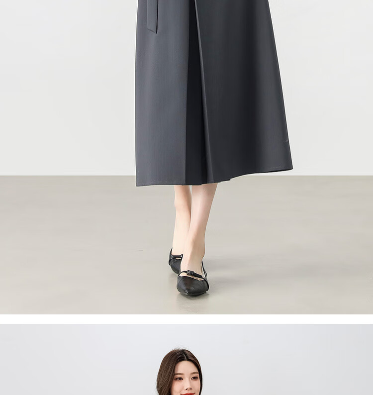 Sentubila Urban Commuter Skirt for Women, Summer Fashion A-Line High-Waisted Slimming Skirt, Apricot Color, XL Size 13