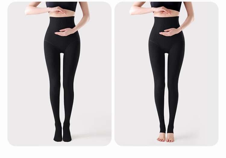 Caiyue High Waist Leggings for Women, Abdominal Compression, Hip Lifting, Tummy Control, Herringbone Anti-Roll Cotton, Autumn Winter Fleece Thickened Warm Pants 13