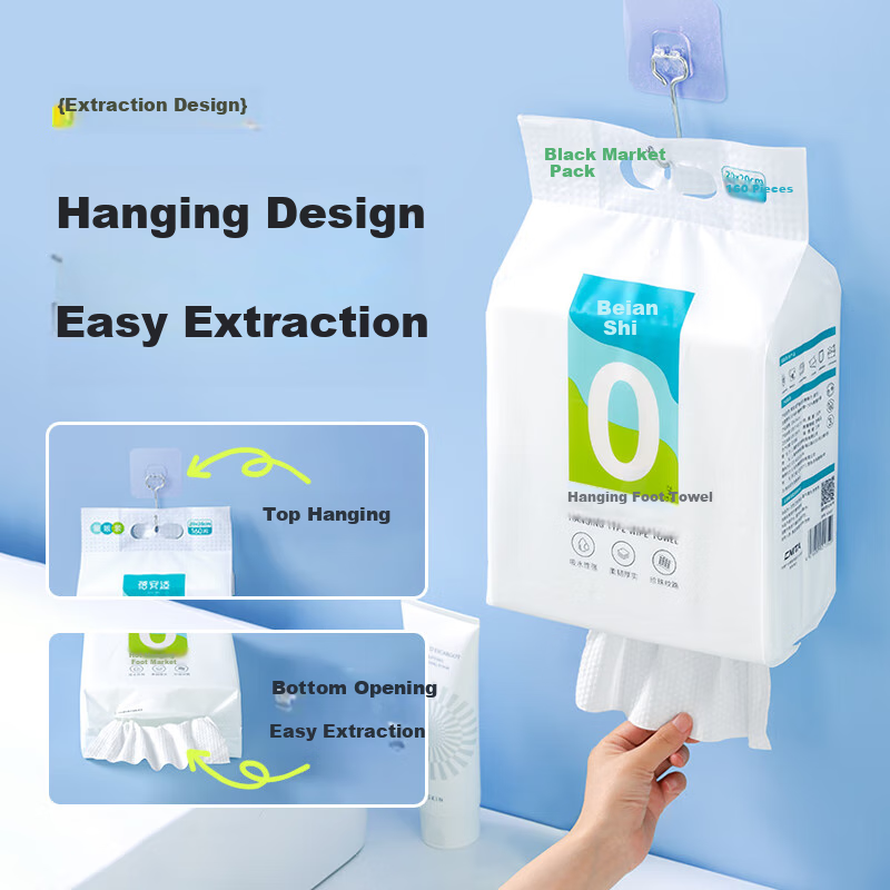 Briars Disposable Thick Large Hanging Foot Towel Paper Towel for Home Use