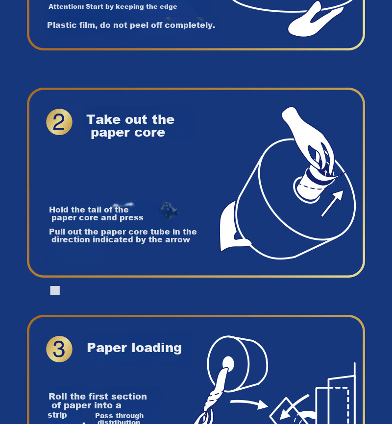 Qingfeng Central Core-Pull Toilet Paper, 2-Ply, 1030 Sheets, 12 Rolls/box, Hotel Tissue Paper 12