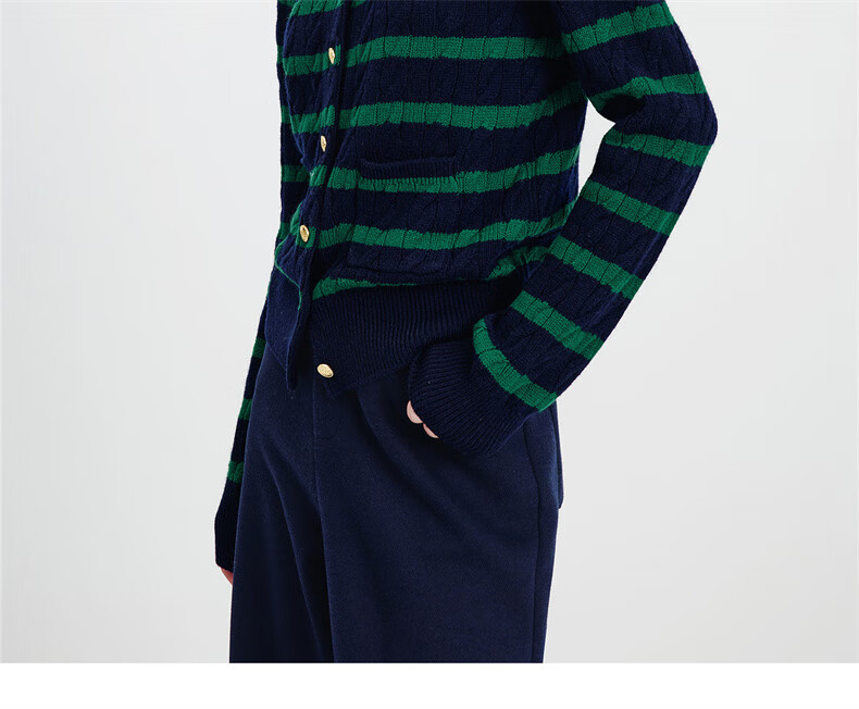 Navikail [Celebrity Style] Italy Small Sailboat Women's 25 New Full Wool Knit Cardigan Jacket 2334095501 8