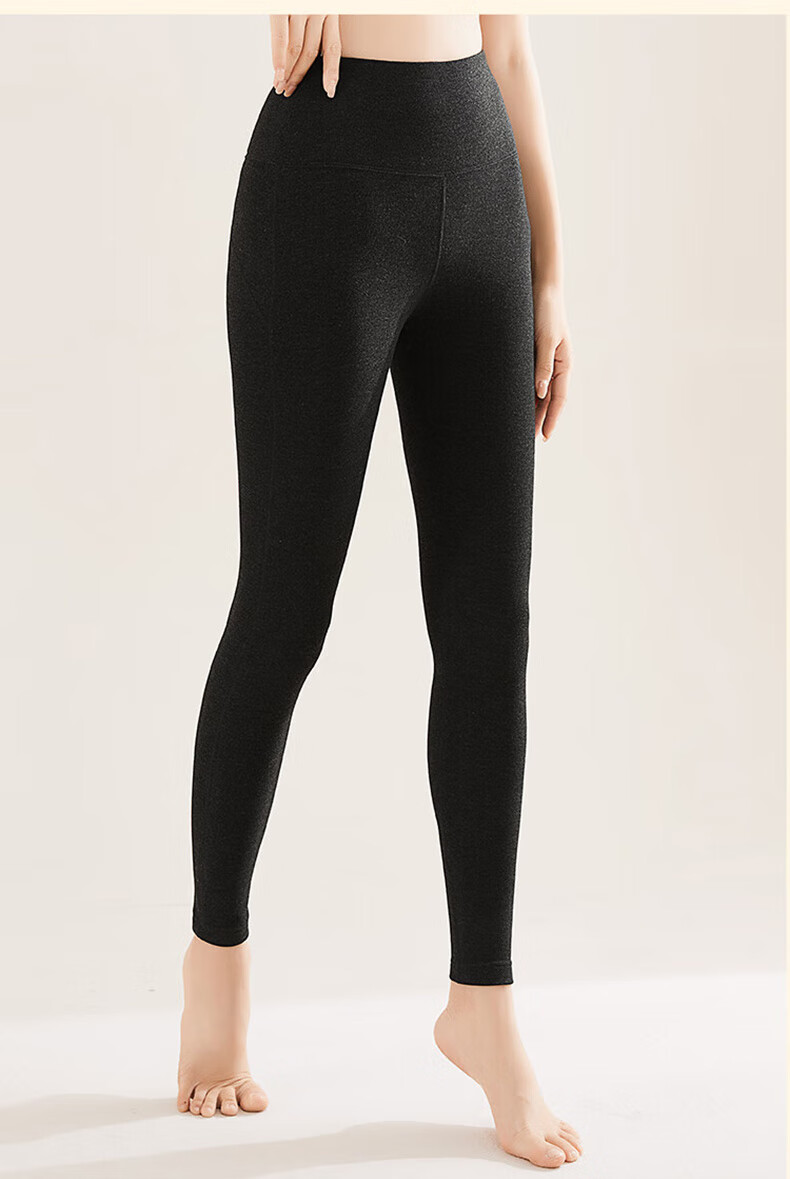 LangSha Women's High-Waist Thermal Wool and Silk Thickened Warm Leggings Autumn Winter Tummy Control Antibacterial Butt-Lifting Thermal Pants 11