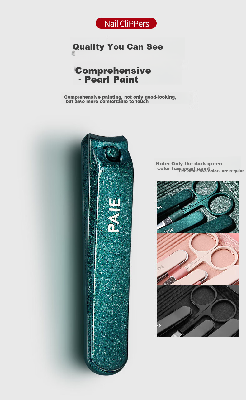 PAIE Nail Clipper Set, Home-Use High-Quality Nail Clippers, Portable Nail Clipper Kit for Men And Wome 6