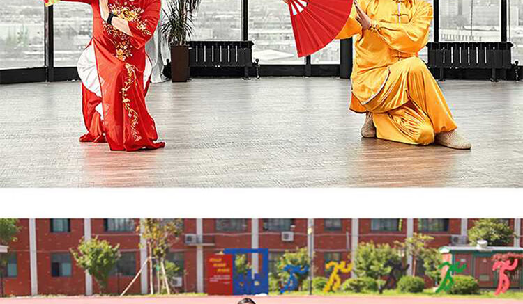 Extreme Space Folding Fan Kung Fu Fan Martial Arts Performance Dance Fan Birthday Gift Chinese Style One Foot Double-Sided Tai Chi Fan 7
