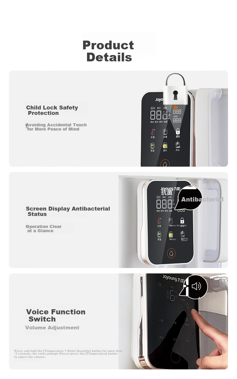 Joyoung Countertop Water Purifier 6-Year No Filter Replacement Instant Hot Water Dispenser Home Installation-Free RH550【Price Guarantee 618】 10