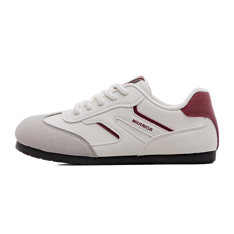 Huili Official Women's Shoes, Casual Training Shoes, Fashionable Lightweight Non-Slip Shoes for Women WXYJ915M, Beige-Gray Wine Red, Size 35