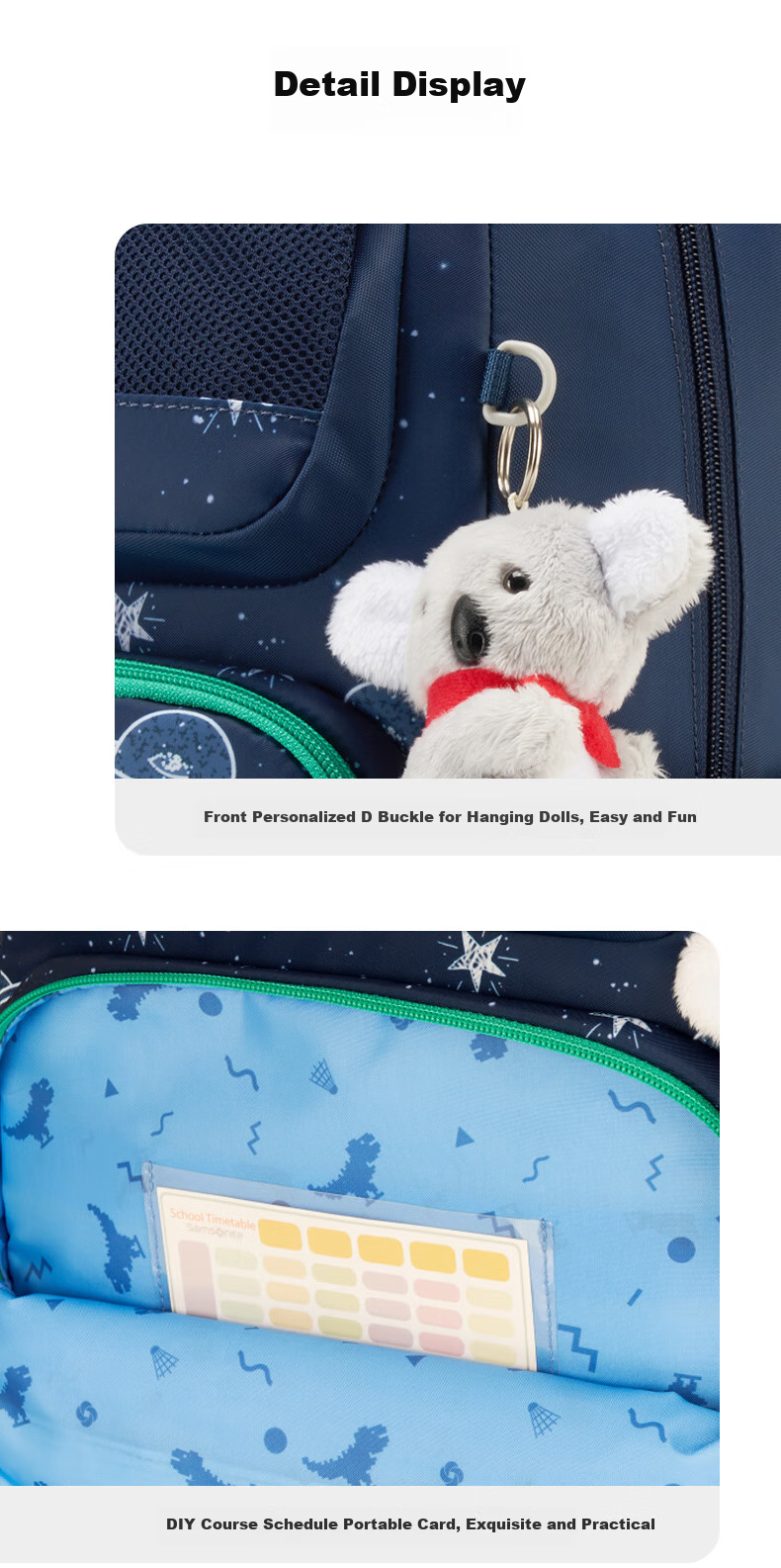 Xinxiuli Student Backpack for Grades 1-5, Children's High-End Antibacterial Lightweight Backpack, Boys' Large Capacity Stylish Schoolbag TU6 13