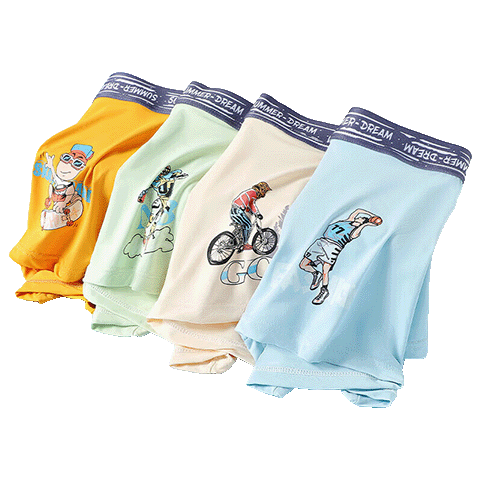 Bingxuemumian Teenage Boys' Underwear, Ice Silk, for Ages 12-16, Boxer Briefs, Summer Wear, Antibacterial Shorts for Older Childre