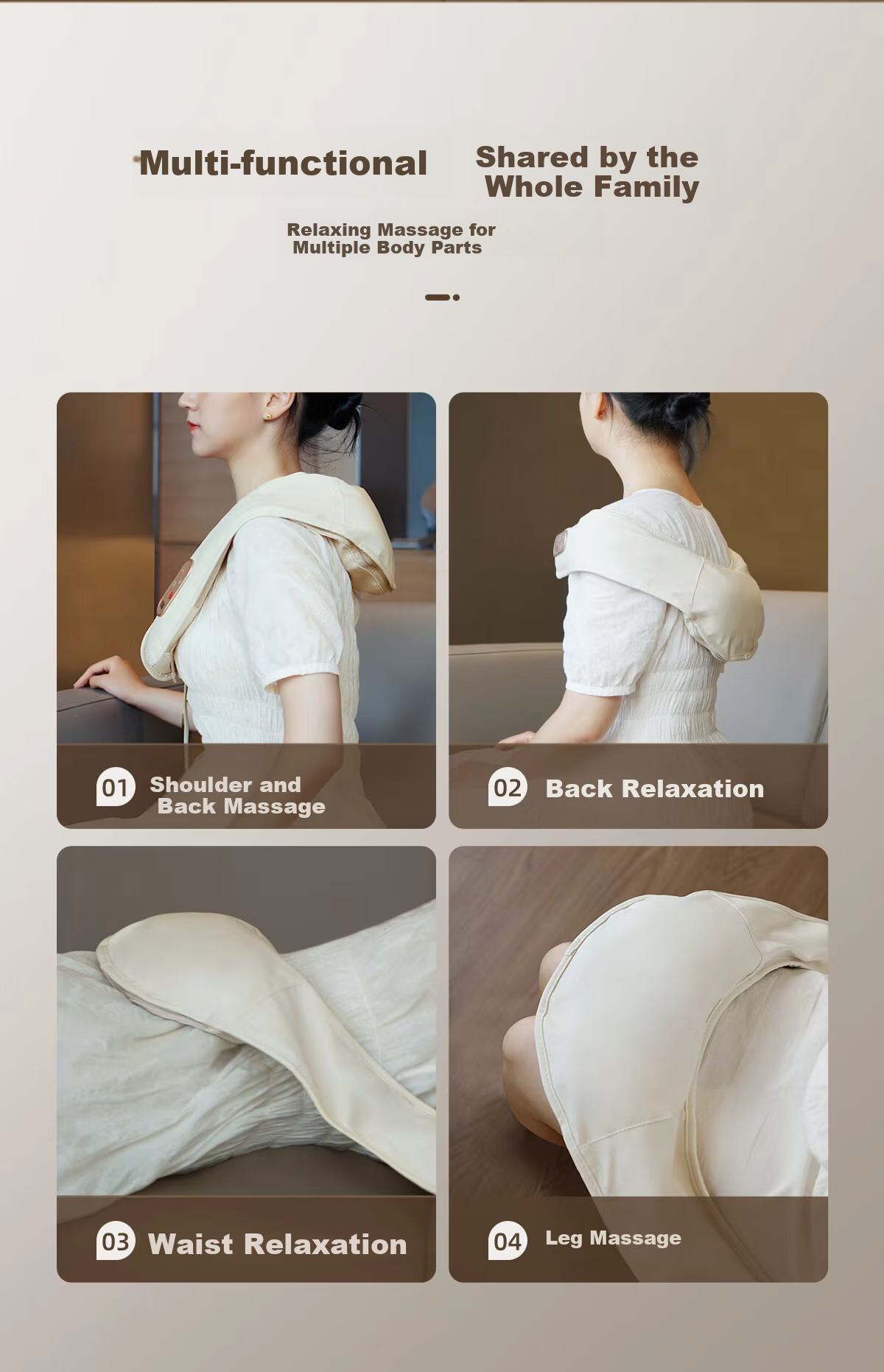 Breo Neck Massager Neck N1 Shoulder And Neck Massage Shawl, Massager for Waist And Back, Trapezius Muscle Massage, 3D Hammering Shoulder Massager, Birthday Gift for Mom, Wife, Boyfriend, Girlfriend 3