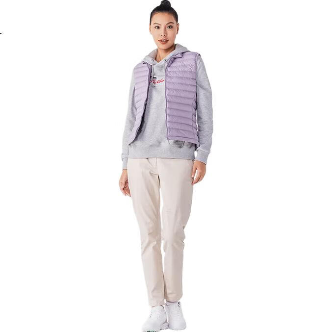 DECATHLON Warm Cotton Vest Sleeveless Lightweight Jacket Versatile Golf Sports Vest Purple M-4945432