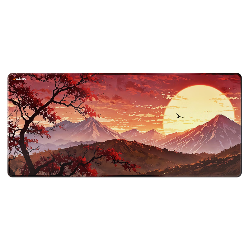 Dareu Gaming Mouse Pad FPS Smooth Thickened Precision Stitched Washable Large Desk Mat Sunset 900x400mm Valorant