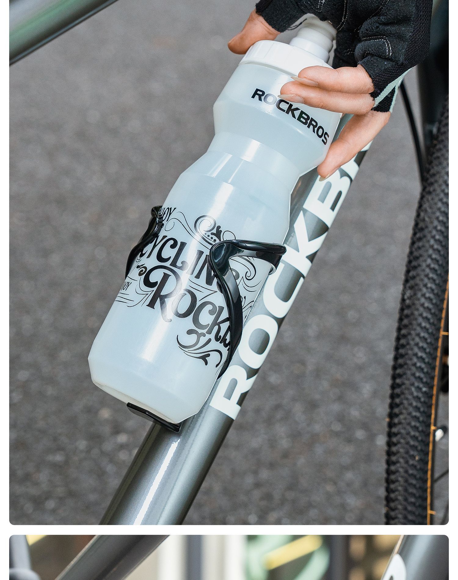 ROCKBROS Bicycle Water Bottle Cage PC Plastic Mountain Road Bike Bottle Holder Cycling Water Bottle Bracket Accessories Black 16