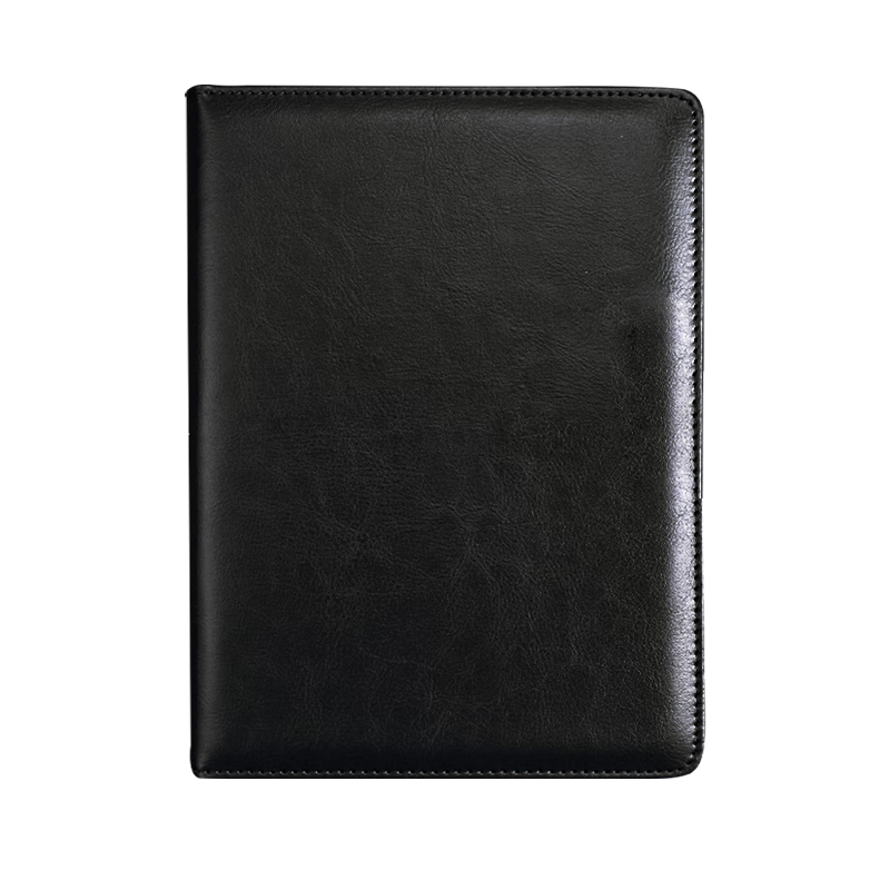 Xutong B5 Refillable Notebook Simple Leather Cover 100 Sheets 200 Pages 9-Hole Magnetic-Free Buckle Card Slot Corporate Office Meeting Record Detachable Refillable Notebook Customizable Logo