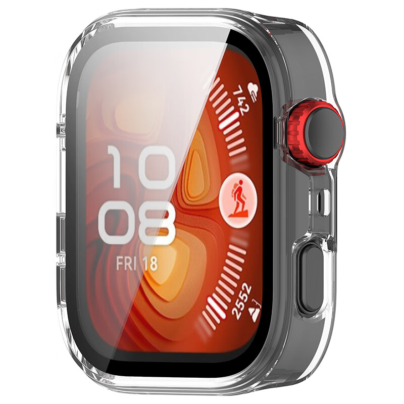 KMaxAI Protective Film And Hard Case for Huawei Watch Fit4 Pro, Integrated Full Protection Cover for Watch Face, Screen Protector for Watches, Anti-Scratch, Anti-Fingerprint Tempered Glass Film, Transparent
