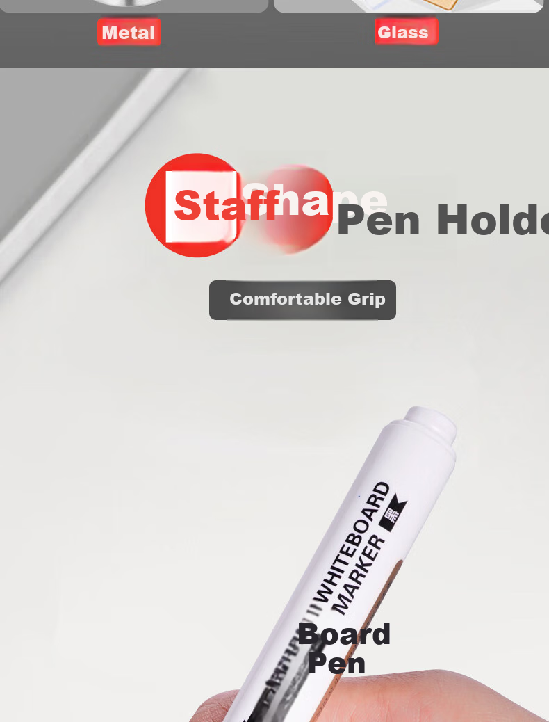 Snowhite Whiteboard Marker Set with Thick Tip, Erasable, Smooth Writing, Durable And Long-Lasting. Office Supplies, Stationery for Meetings, Teachers' Training. Black, 10 Pieces/box, WB568 8