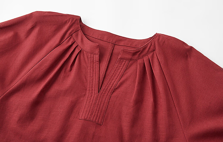 Dme [Chunmuji] Summer Smooth Linen Cotton Bamboo Jersey Round Neck Loose Straight Dress for Petite Wome 8