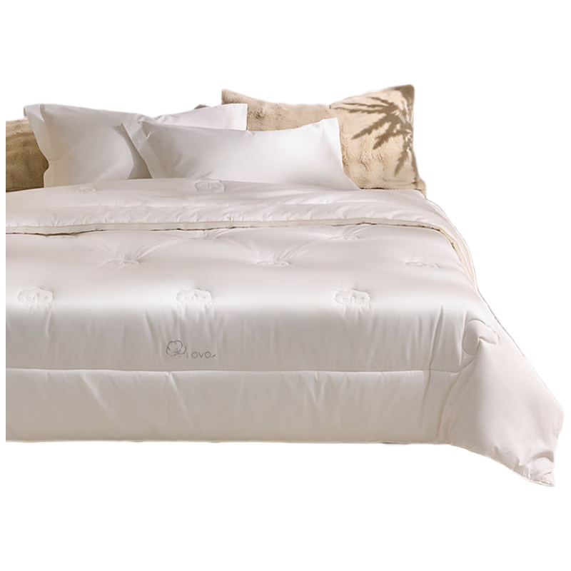 LOVO Luolai Class A Antibacterial Anti-Mite 100-Thread Long-Staple Xinjiang Cotton Spring Autumn Quilt 200x230cm White
