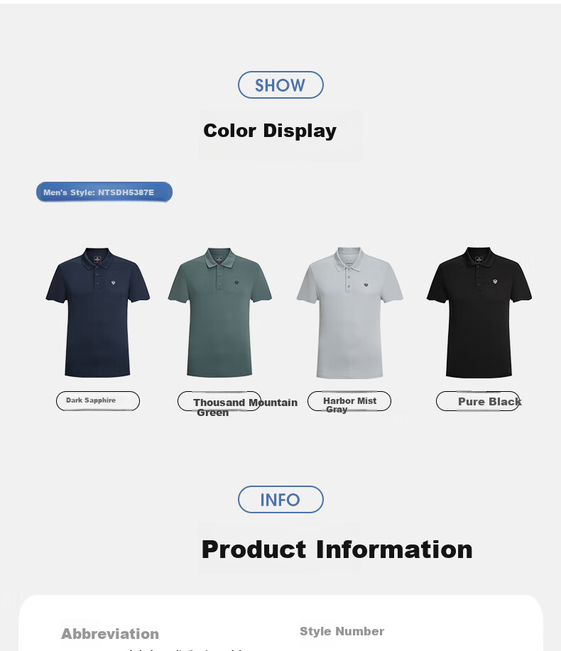 NORTHLAND Men's Short-Sleeve T-Shirt, Outdoor Moisture-Wicking Quick-Dry Polo Shirt NTSDH5387E, Harbor Mist Gray, Size 175 13