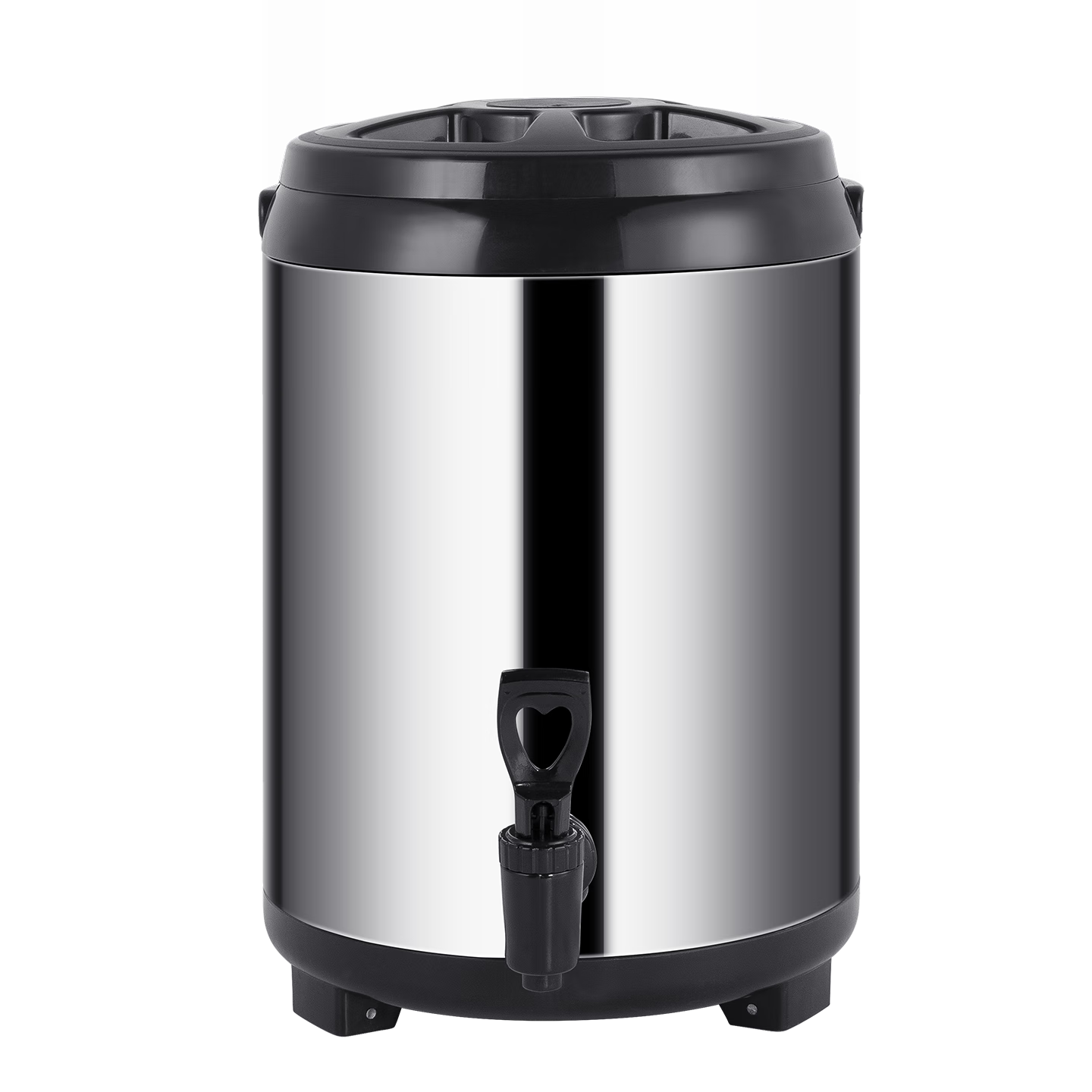 Golden Key Stainless Steel Insulated Milk Tea Container 24 Jin Commercial Double-Layer Large Capacity Herbal Tea Bucket with Faucet GK-NCT160