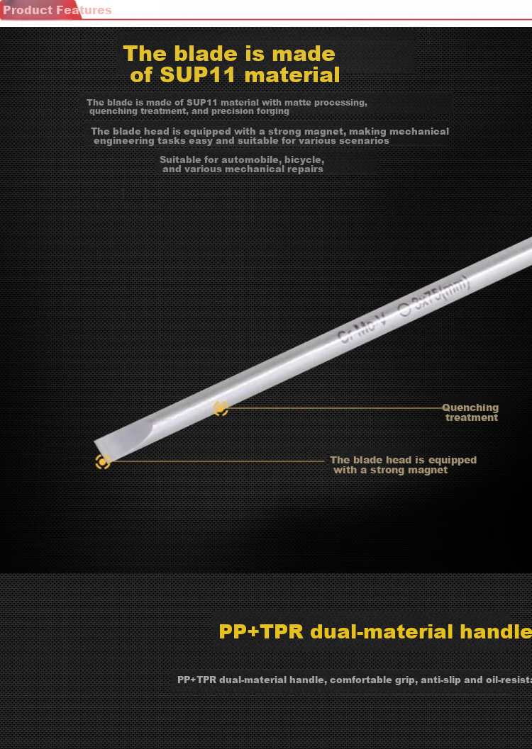 DELIGONGJU Straight Screwdriver, 3X150mm, DL6331501 3