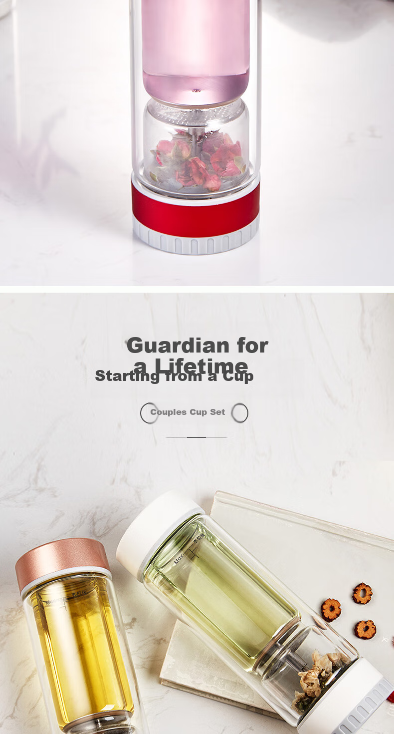 Chazhilian Personal High-End Double-Layer Glass Tea Infuser Mug, Birthday Gift for Men And Women, Mid-Autumn Festival Present 6