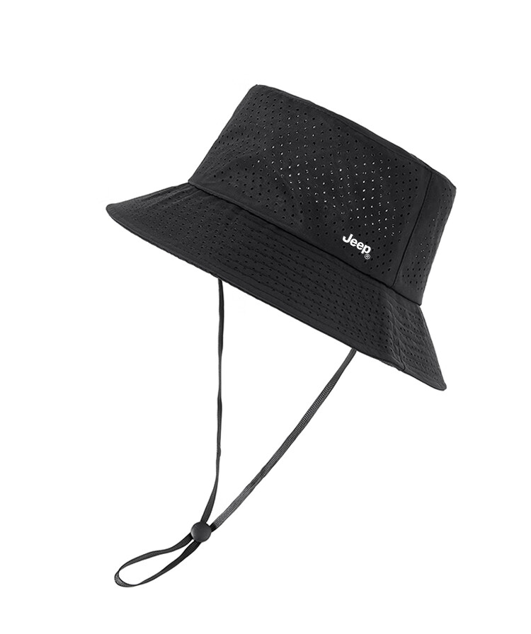 JEEP Men's Summer Fisherman Hat, Outdoor Mesh Breathable Bucket Hat, Sun Protection Hiking Cap for Women, Rock Gray 28