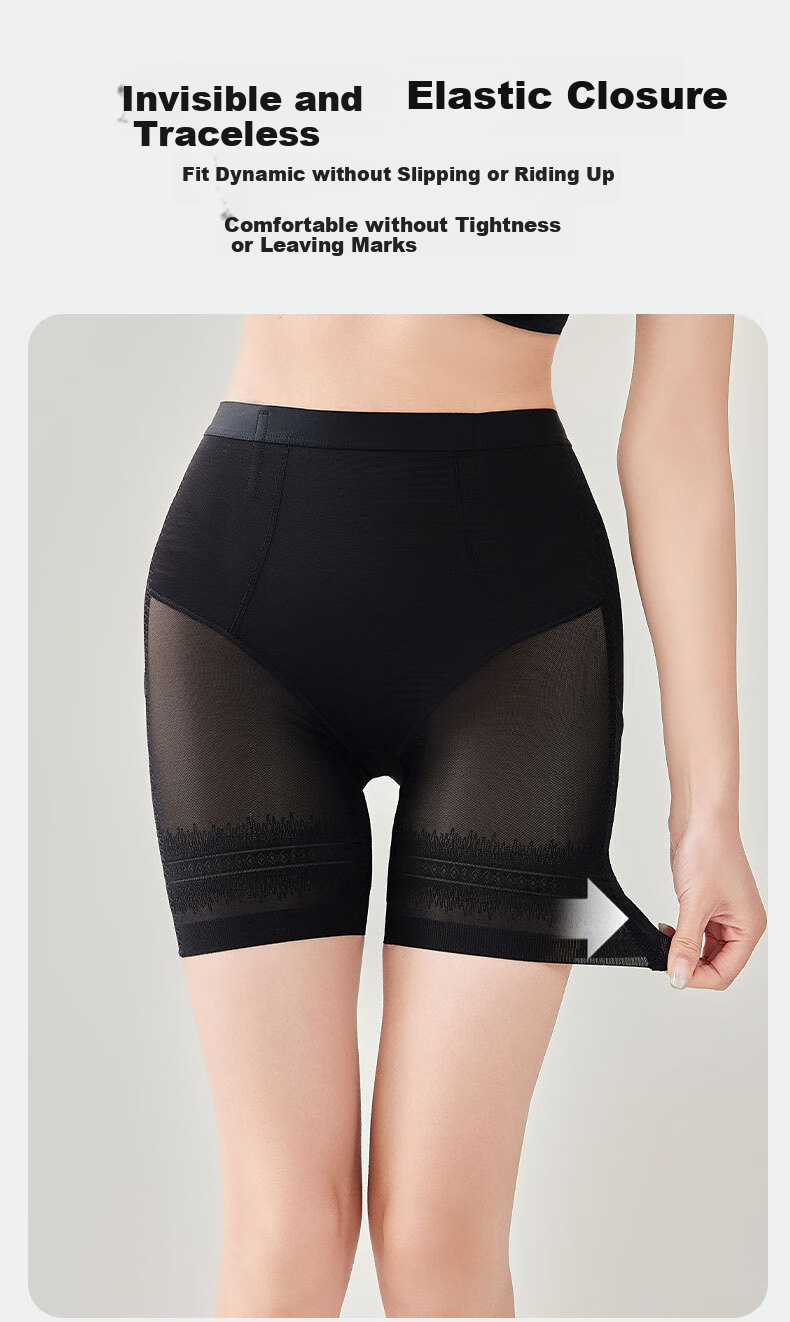 GRACEWELL High-Waisted Tummy Control Shapewear Underwear for Women, Anti-Exposure Seamless Strong Belly Slimming Postpartum Waist Trainer Butt-Lifting Safety Shorts 14