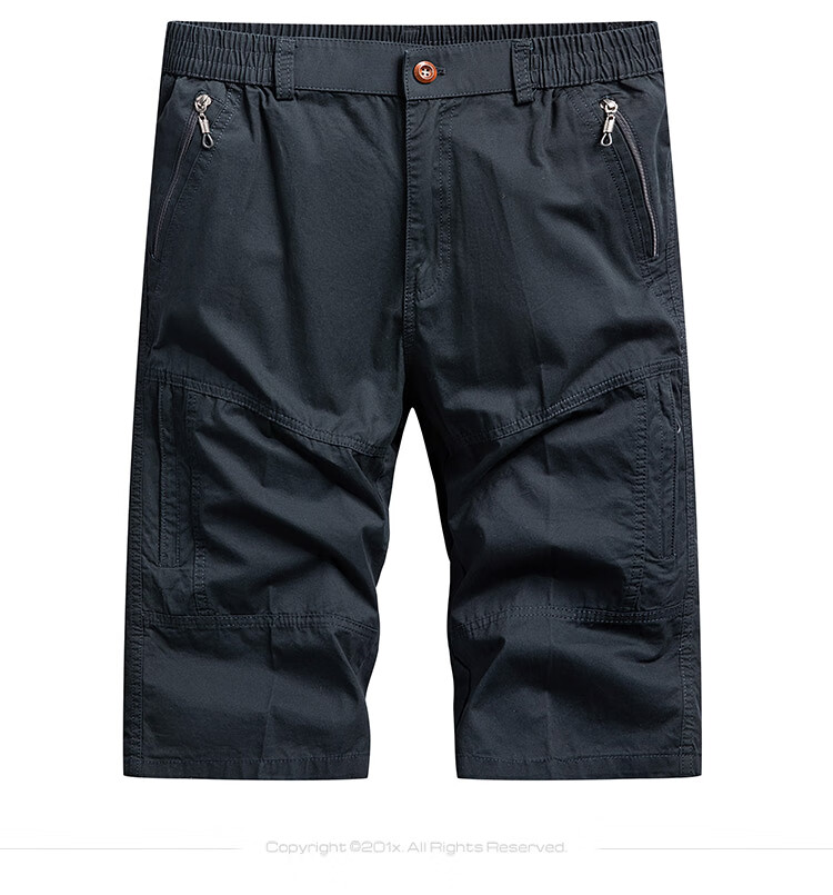 ROMON Summer Men's Workwear Cropped Pants Cotton Breathable Simple Youth Sports Shorts Beach Pants Xinjiang Pure Cotton 14