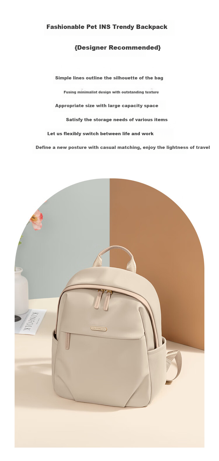 GOLF Women's Fashion Waterproof Backpack Crossbody Shoulder Handbag Versatile Phone Bag Women's Day Gift 4