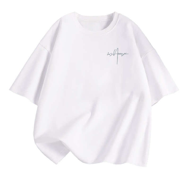 Huili White Short-Sleeve T-Shirt for Women, Regular Shoulder, 2026 New Summer Style, Slimming, Tummy-Concealing, Casual Long-Sleeve Summer Pure Cotton Tee