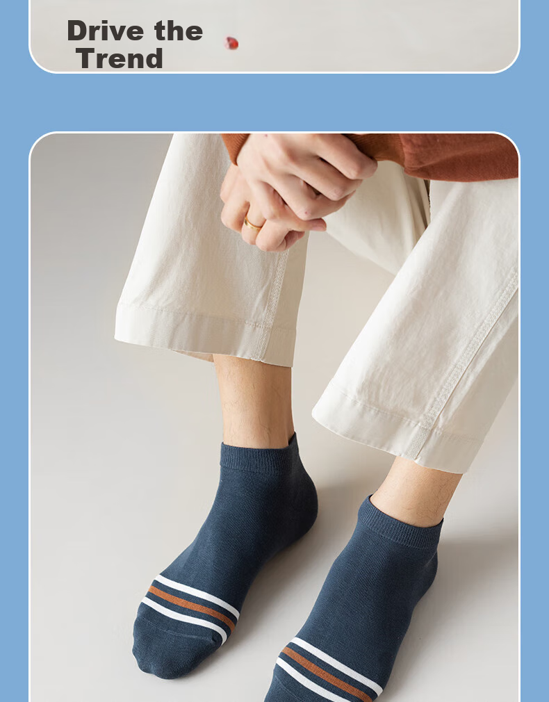Mian Xiaonian Men's Short Cotton Socks Spring Summer [100% Pure Cotton 10A Antibacterial Deodorant] Double Ribbed Sports Style 10 Pairs Pack 14