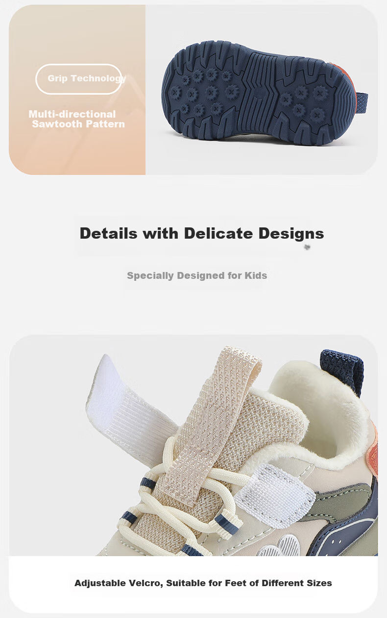 Minibala Spring And Autumn New Baby Walking Shoes, Closed-Toe Anti-Collision Toddler Casual Sneakers for Boys And Girls 18