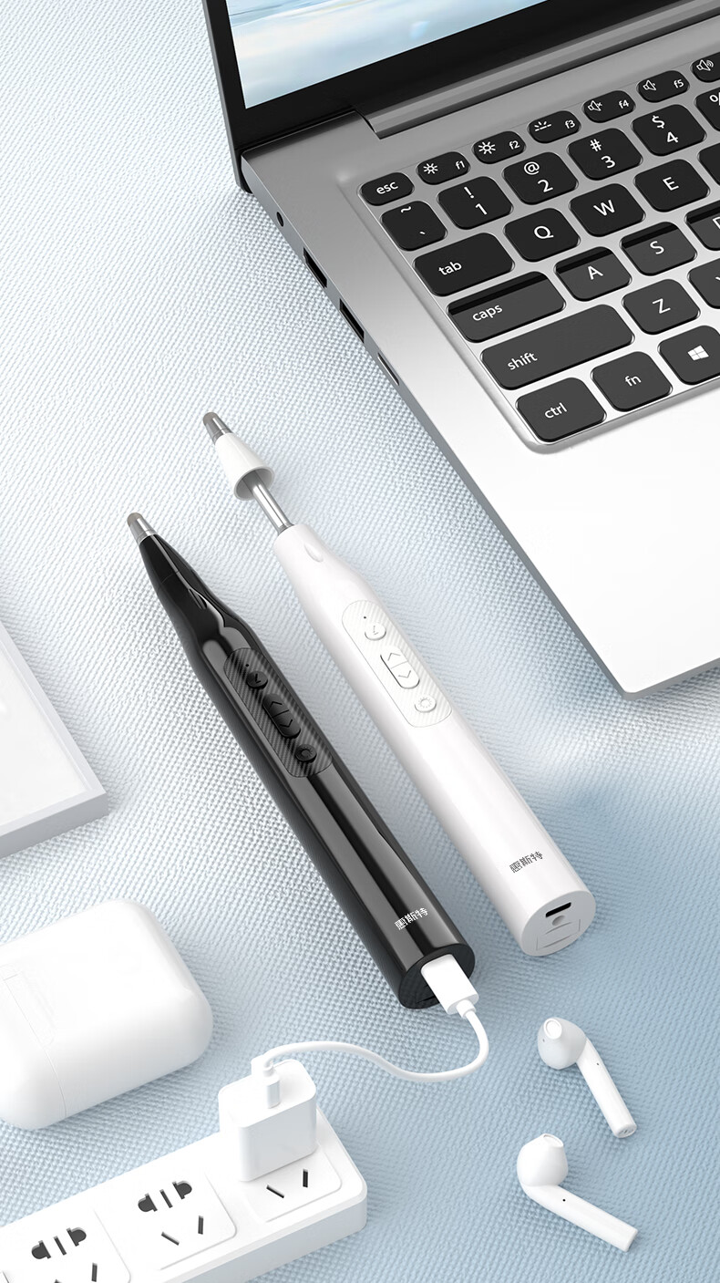 Whistler i6 White Flip Pen Red Laser Pointer Multifunctional PPT Remote Control Pen Telescopic Teaching Pointer Teacher's Whiteboard Writing Touch Pen Rechargeable Projection Pen for Meetings and Pres 5