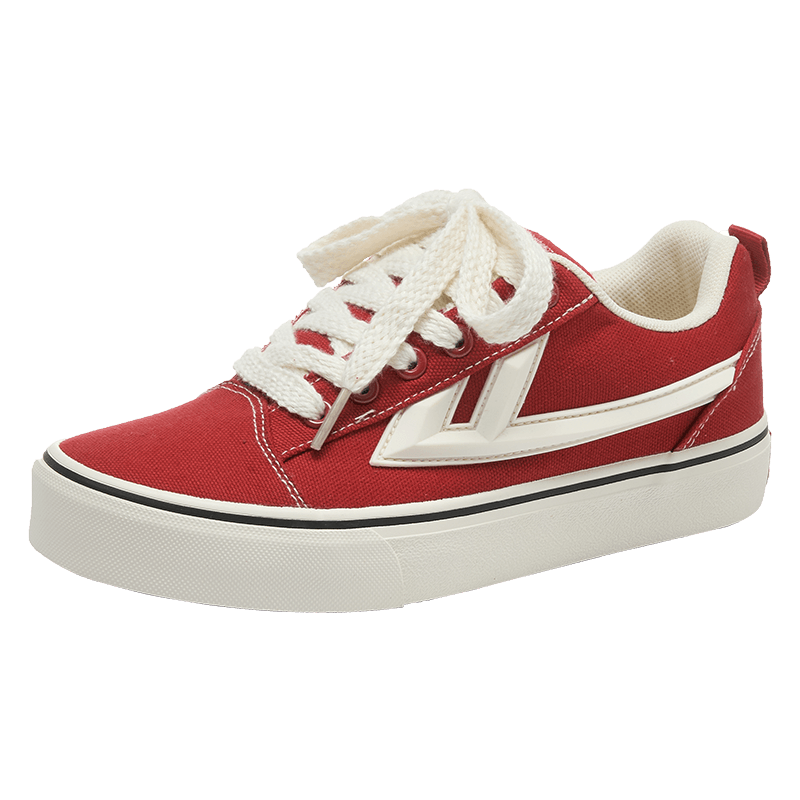 Warrior Official Women's Classic Canvas Shoes 2026 Spring Lightweight Comfortable Couple Sneakers Red Rice 40