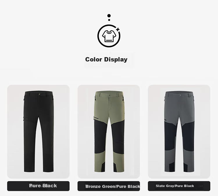 NORTHLAND Men's Stretch Outdoor Tear-Resistant Durable Hiking Water-Repellent Casual Pants 20