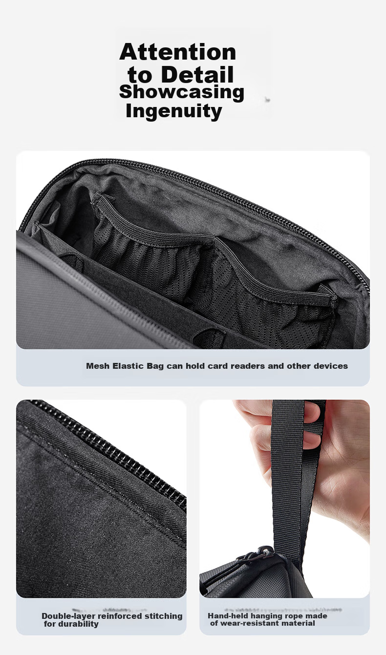 Llano DJI Pocket 4/3 Storage Case All-in-One Camera Bag Pocket Gimbal Protective Box Multi-Accessory Handheld Portable Travel Hard Shell Shockproof Pressure-Resistant Water-Resistant Bag 13