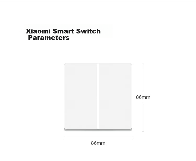 MI Smart Switch (Triple) Integrates with Mijia, Ultra-Long Lifespan, Switch Panel, Requires Gateway 24