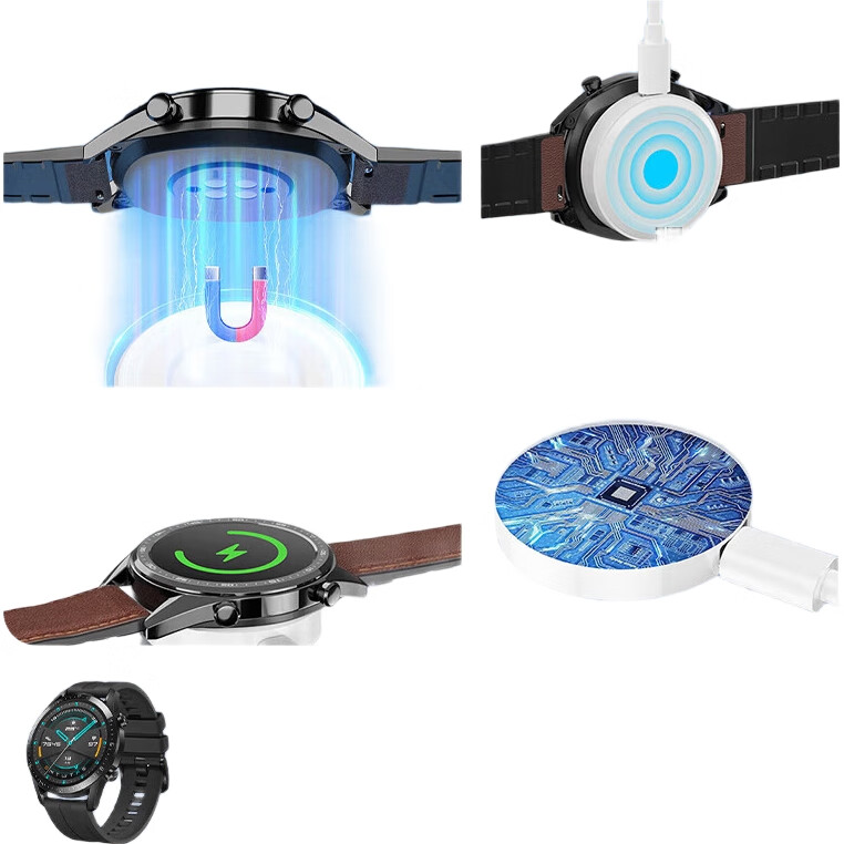 Магнитное зарядное устройство KOVOL USB Fast Charging для Huawei Watch GT6/5/4/3Pro/Watch5/4/3/2/D2/FIT4, универсальная база для смарт-часов