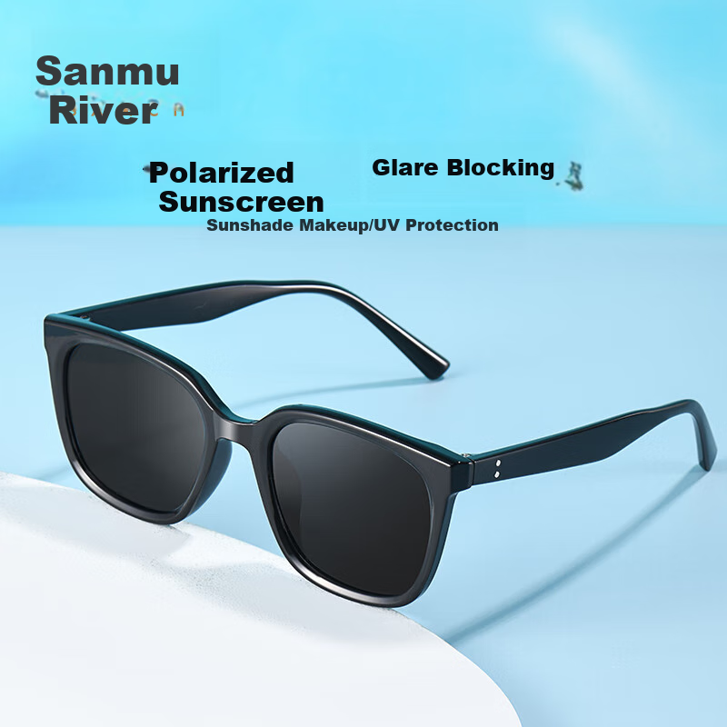 Солнцезащитные очки Sanmuchuan в стиле GM, большая оправа, модные UV-защитные нейлоновые поляризованные линзы, защита от солнца