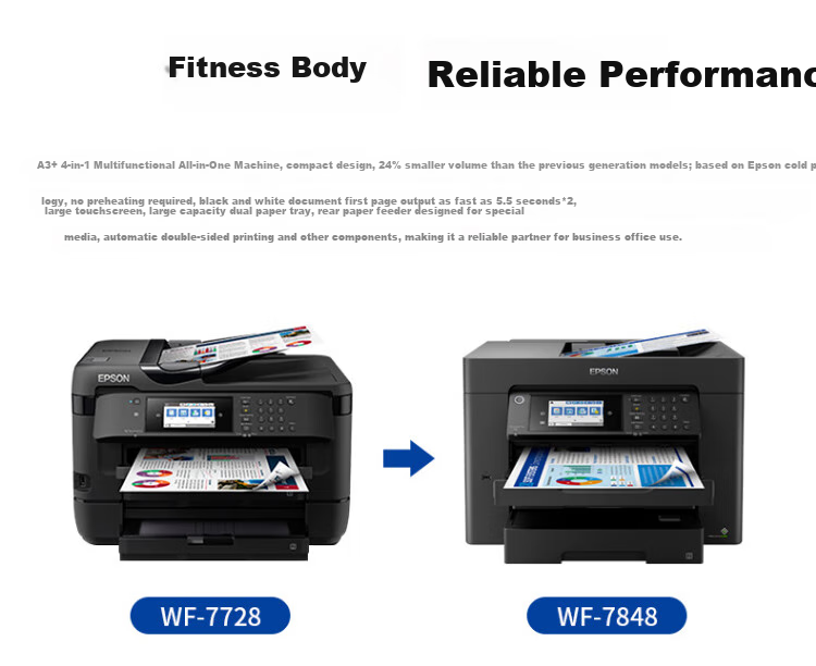 Epson WF-4838 A4 Color Inkjet All-In Printer Automatic Duplex Printing/Copying/Scanning/Faxing for Small to Medium Office Use Limited/Wireless 6