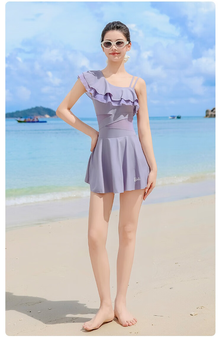 Barbie One-Piece Spaghetti Strap Swimsuit for Women, Sexy Plus Size, Slimming, Beach Vacation Surfing Swimwear 9