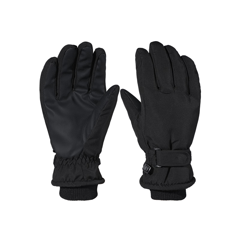 ANTA Winter Thermal Gloves for Men Cycling Skiing Windproof Thick Touchscreen Waterproof Mountaineering Black L
