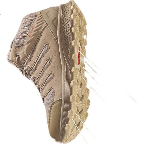 Huwaitegong Hiking Shoes, Fully Waterproof And Non-Slip, Lightweight Outdoor Sports Travel Mid-High Top Mountaineering Shoes H52, Light Olive, Size 36