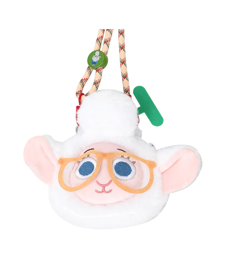 Disney Mayor Sheep Plush Cartoon Earphone Bag Coin Purse Phone Crossbody Strap Lanyard 18